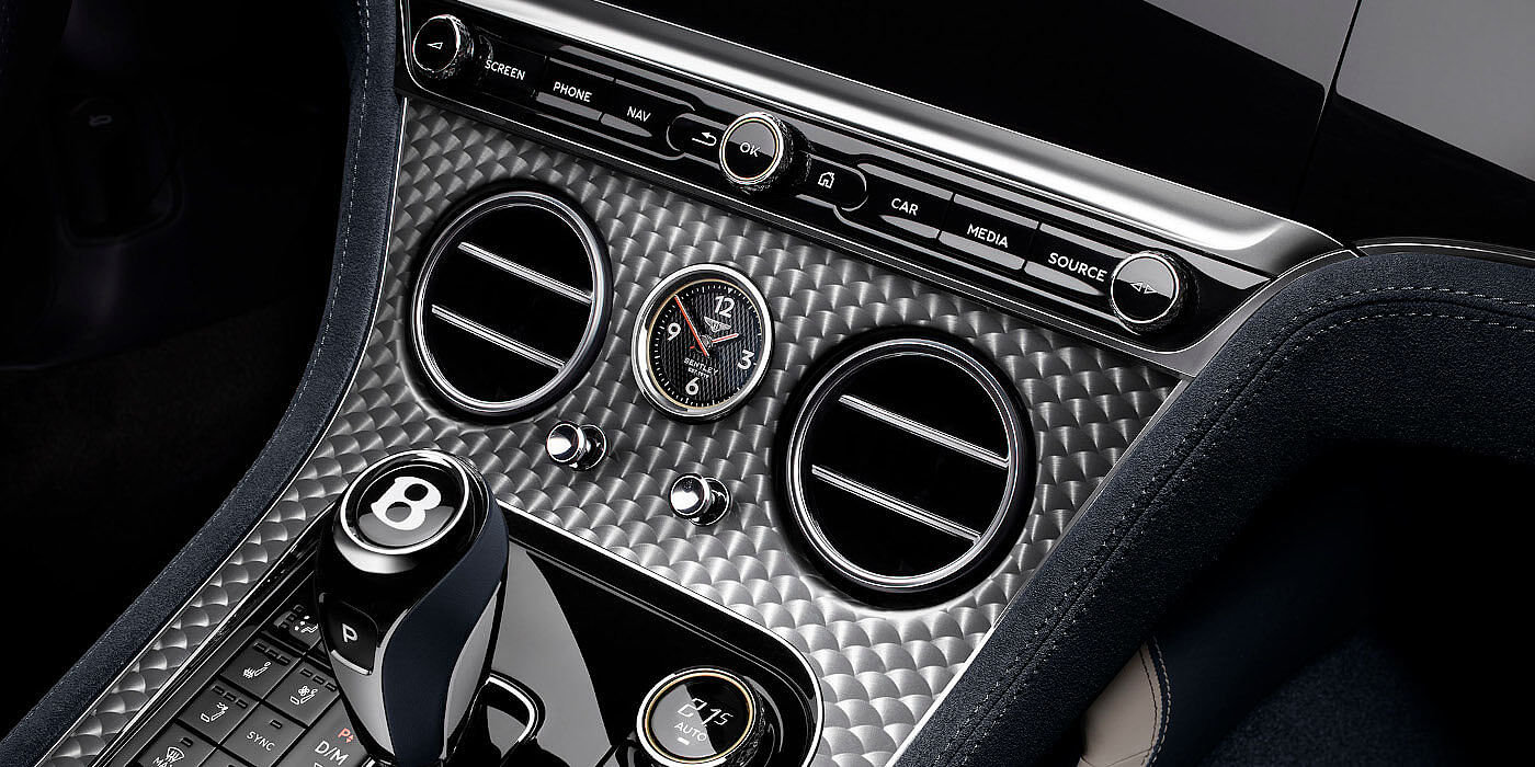 Bentley Antwerp Bentley Continental GTC Speed convertible front interior engine spin veneer detail