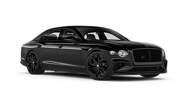 Bentley Antwerp Bentley New Flying Spur Black Edition front three quarter in Onyx paint